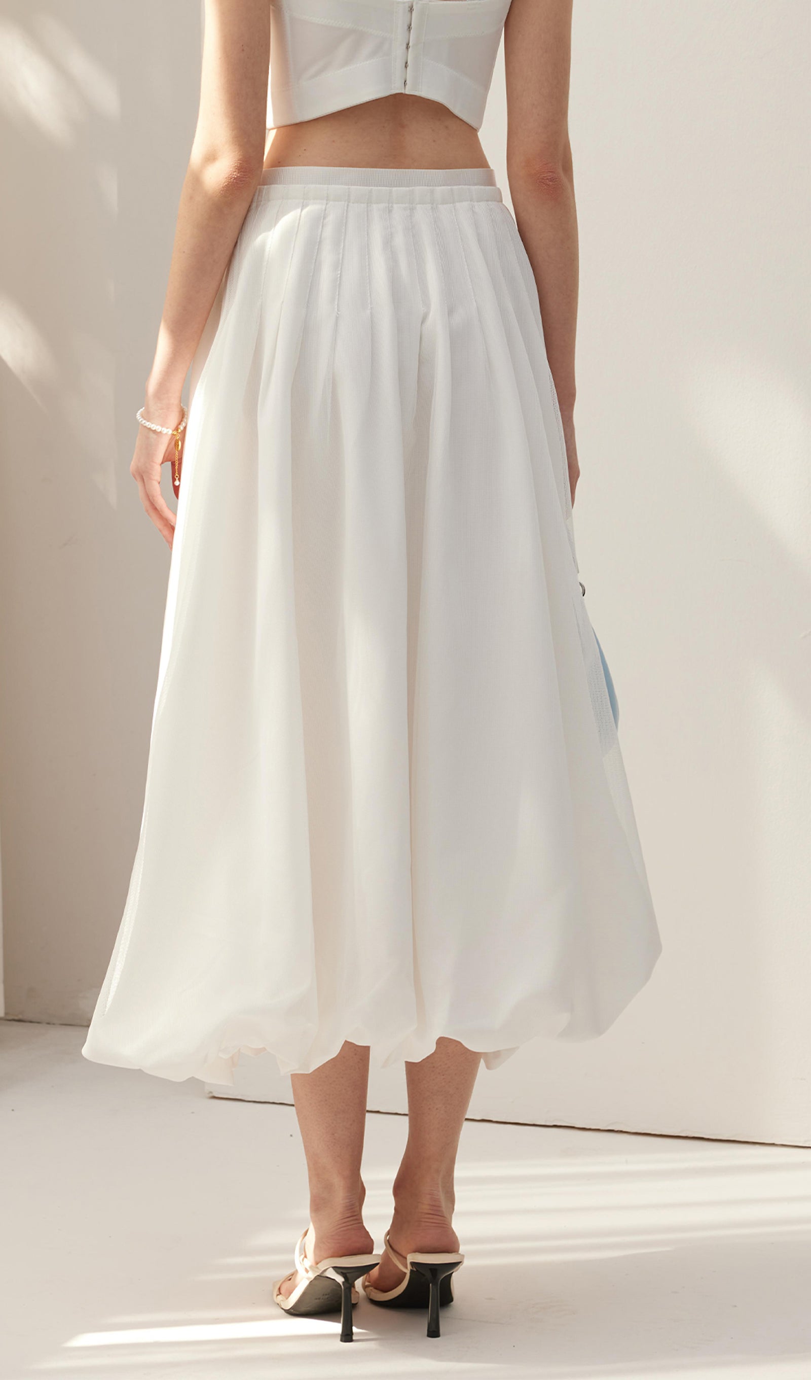 Pleated Midi Skirt