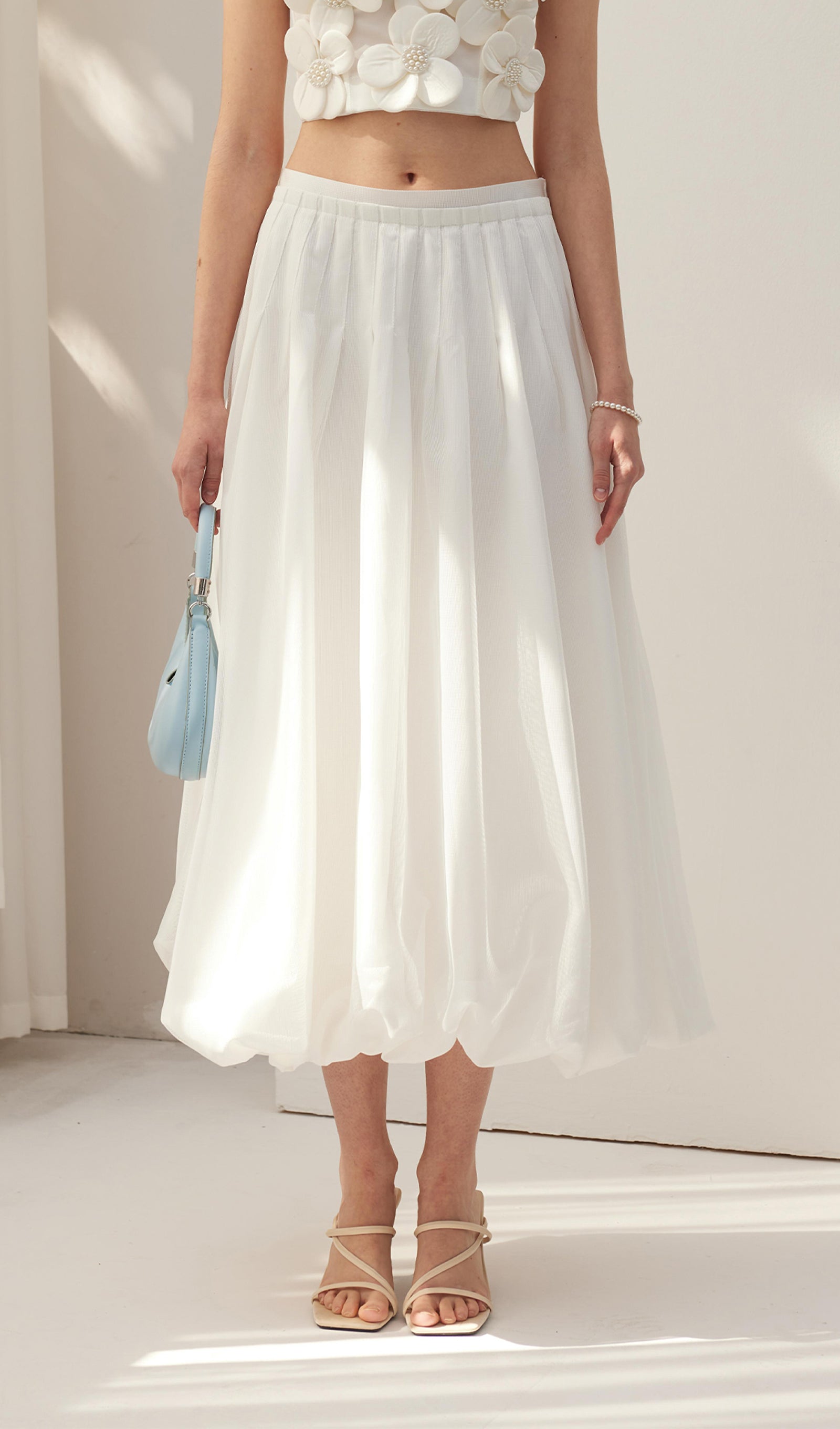 Pleated Midi Skirt