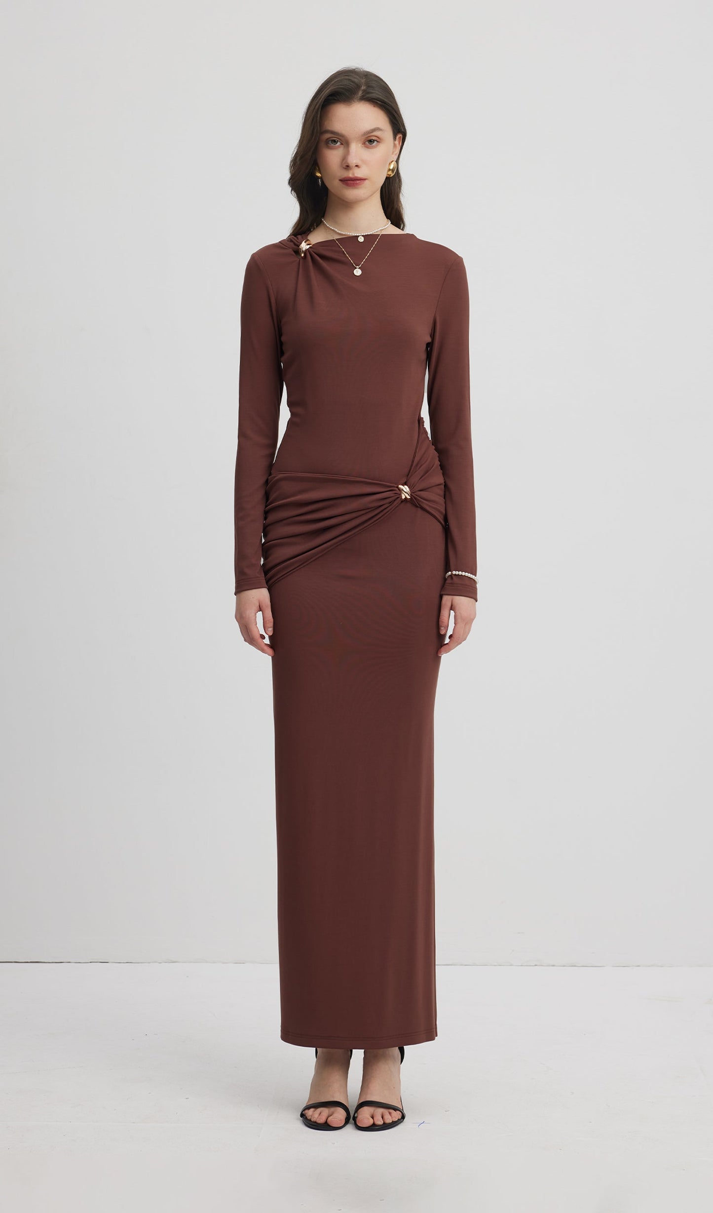 Jersey Seductive Fitted Maxi Dress