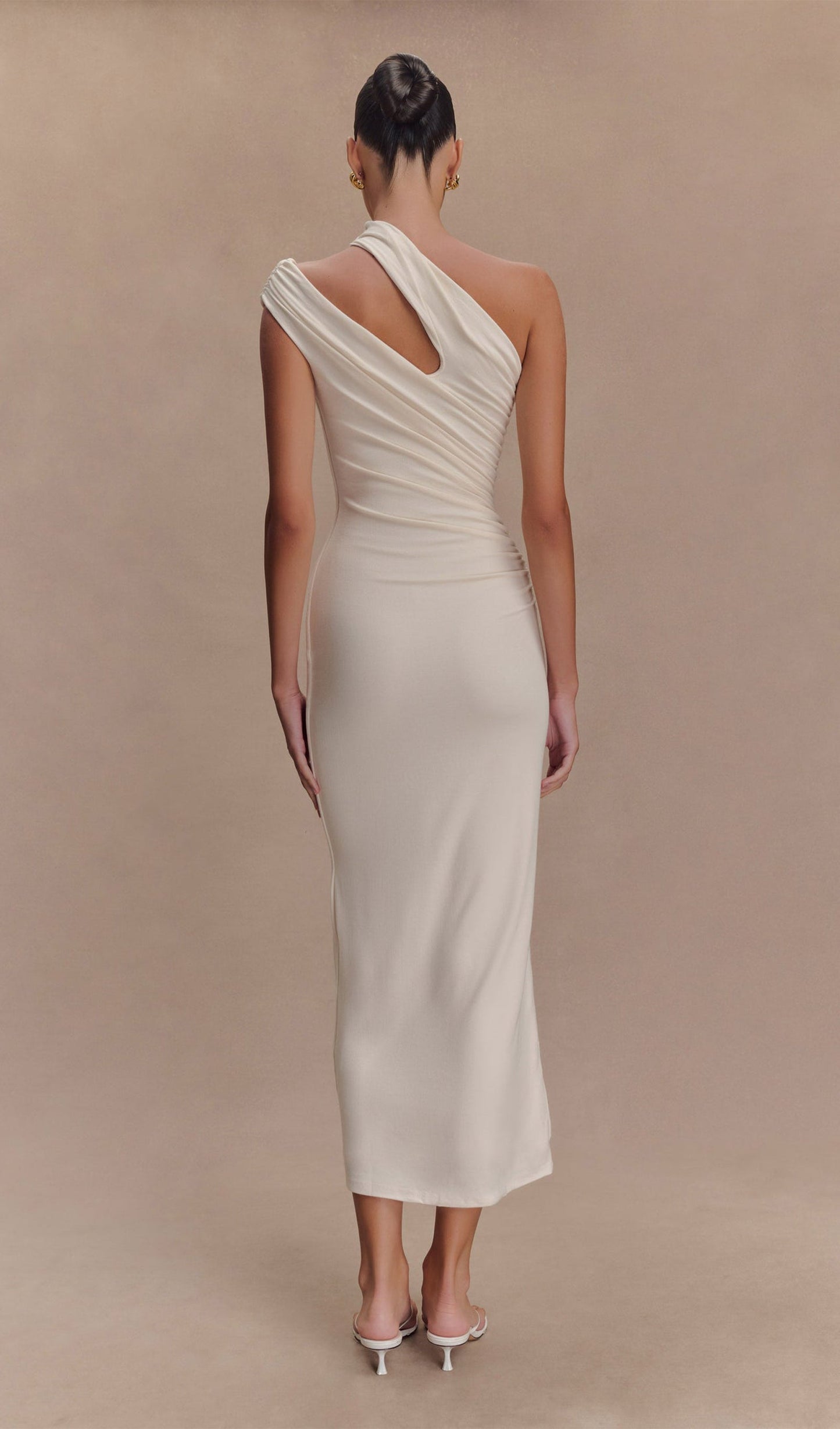 One Shoulder Modal Midi Dress