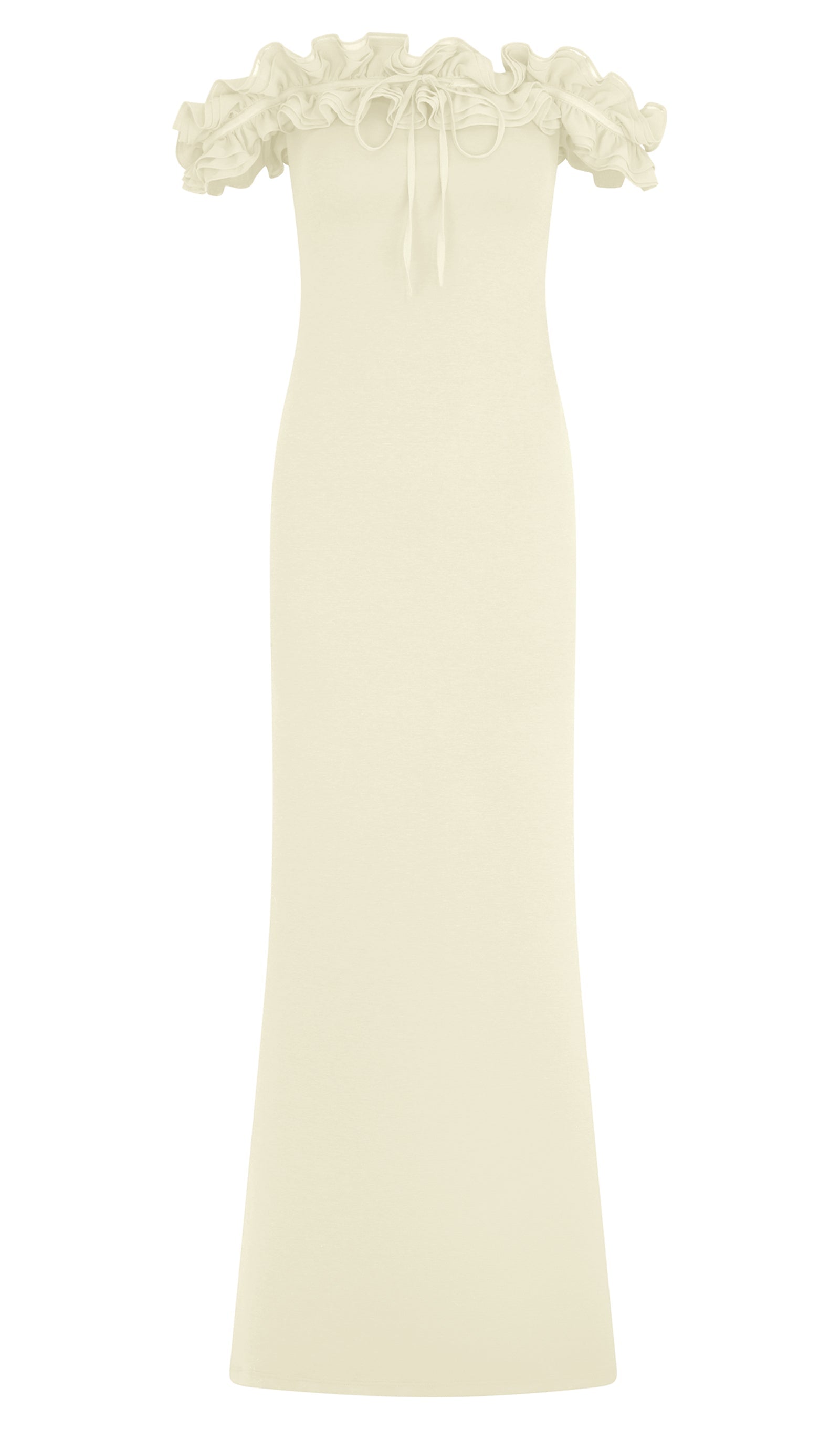 Ruffle Off Shoulder Maxi Dress