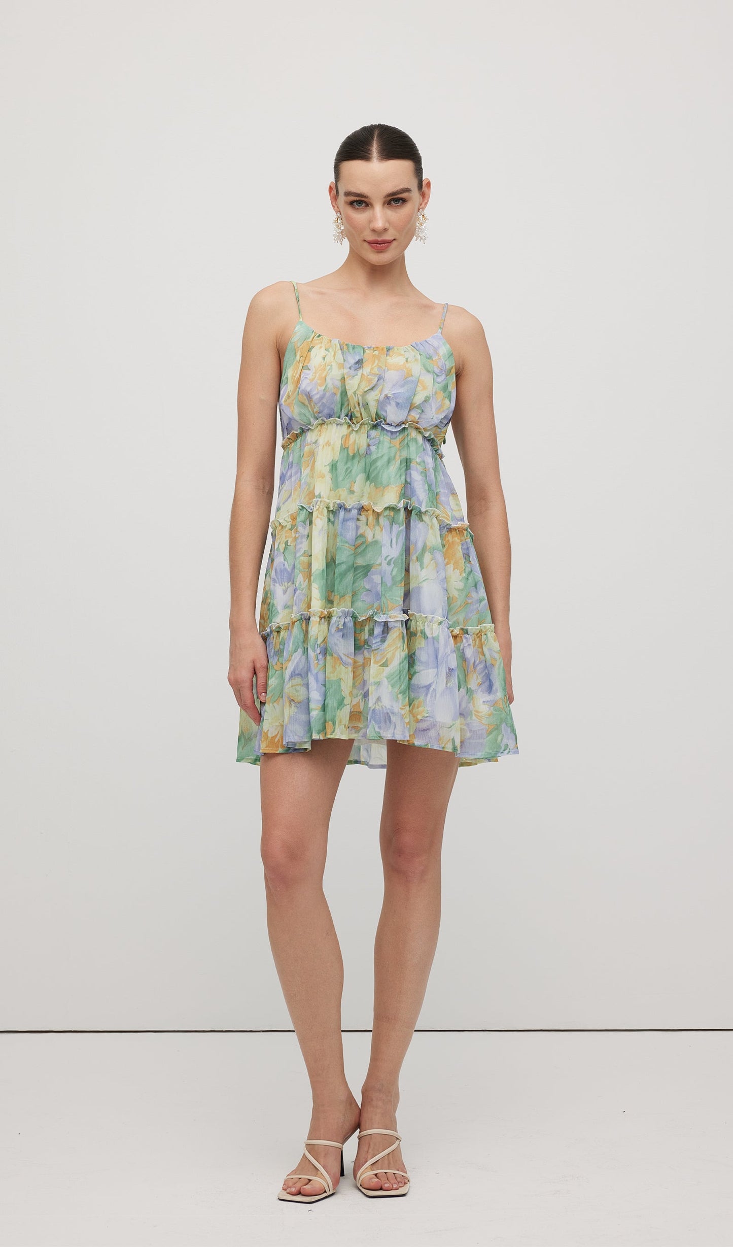 Floral Printed Smocked Mini Dress
