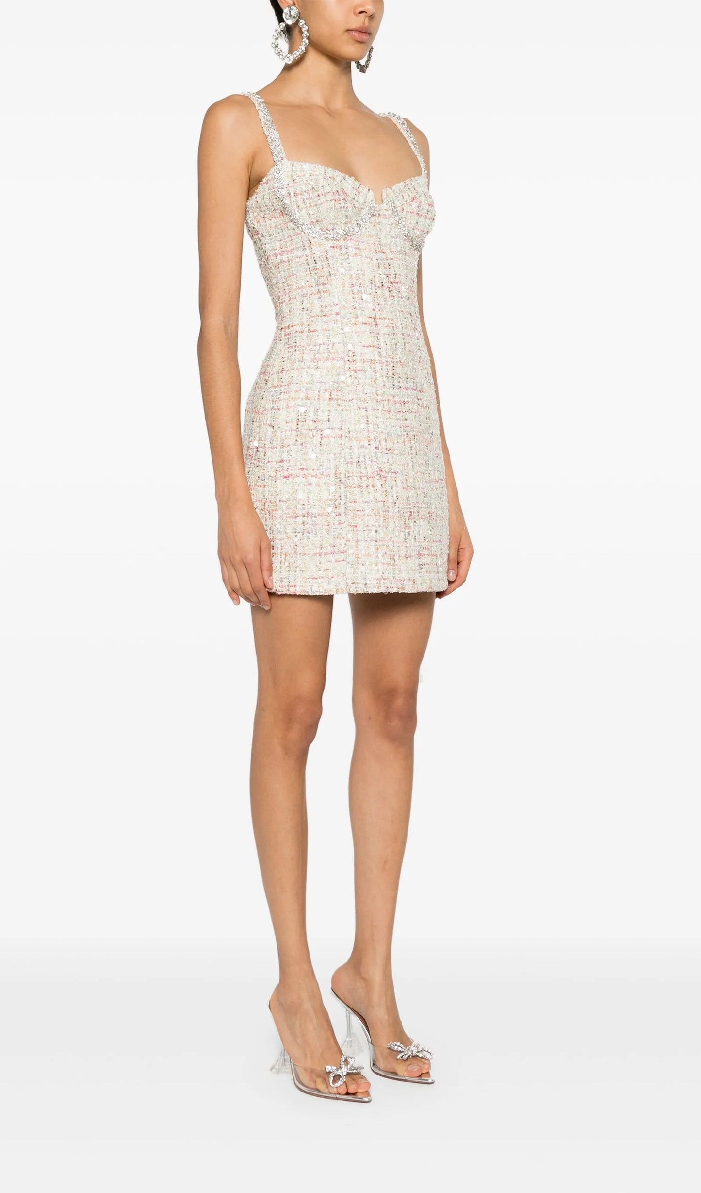 Embellished Boucle Mini Dress