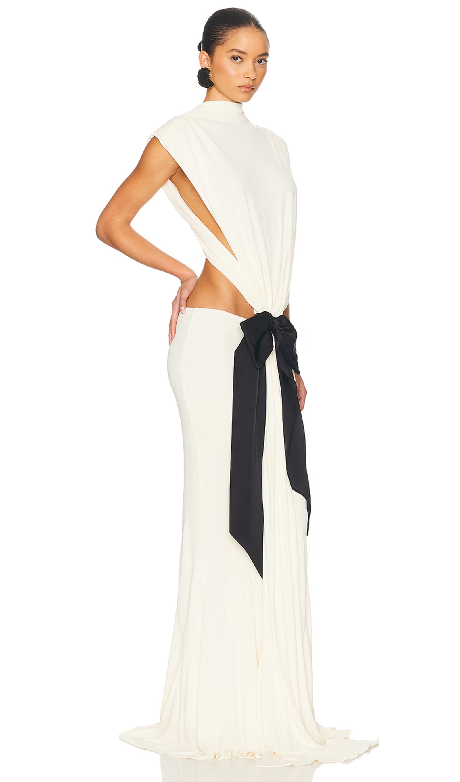 Jersey Cut Out Detail Maxi Dress