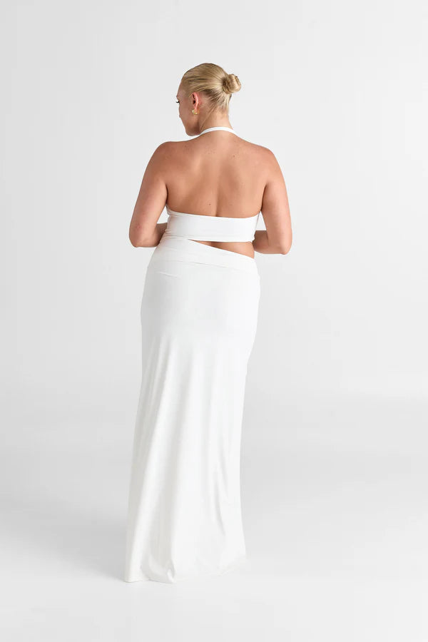 Halter Cutout Twist Dress