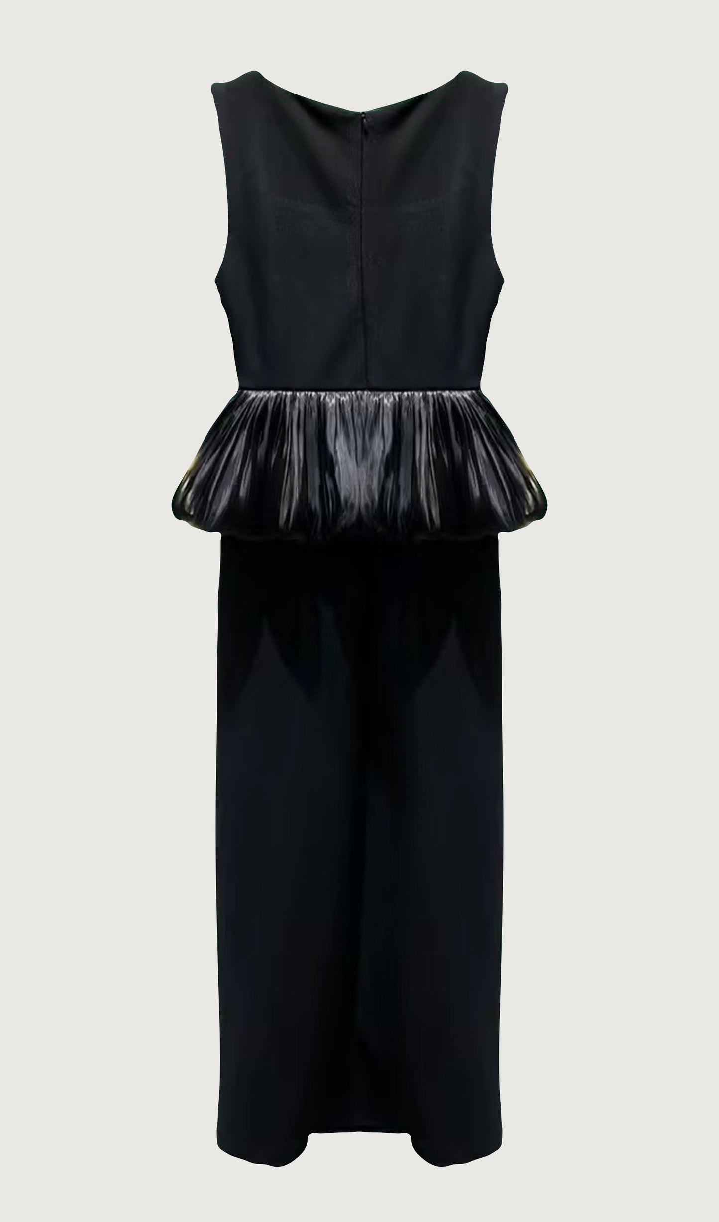 Ruffle Hem Slit Midi Dress