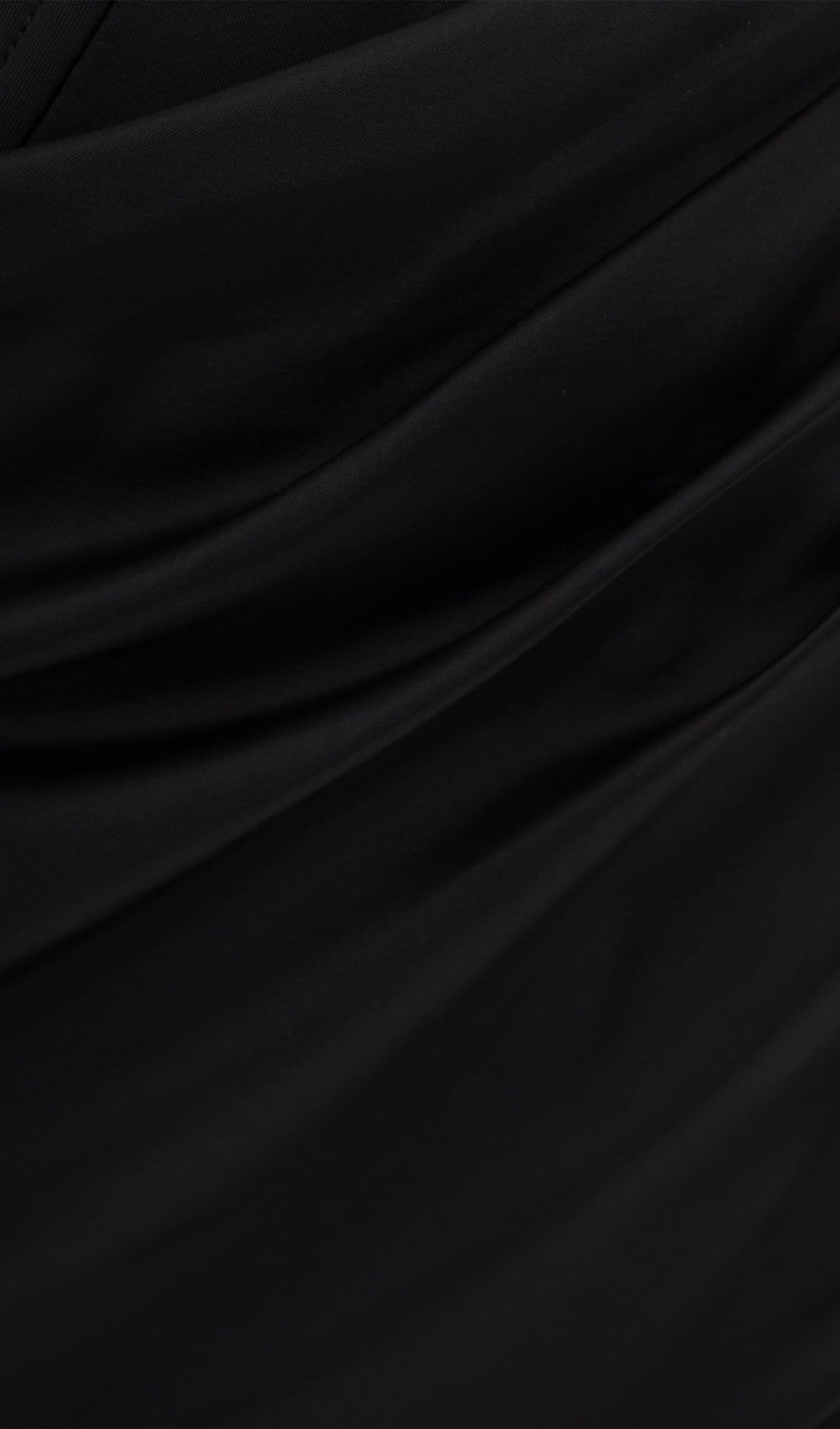 Satin Off Shoulder Diagonal Boning Maxi Dress