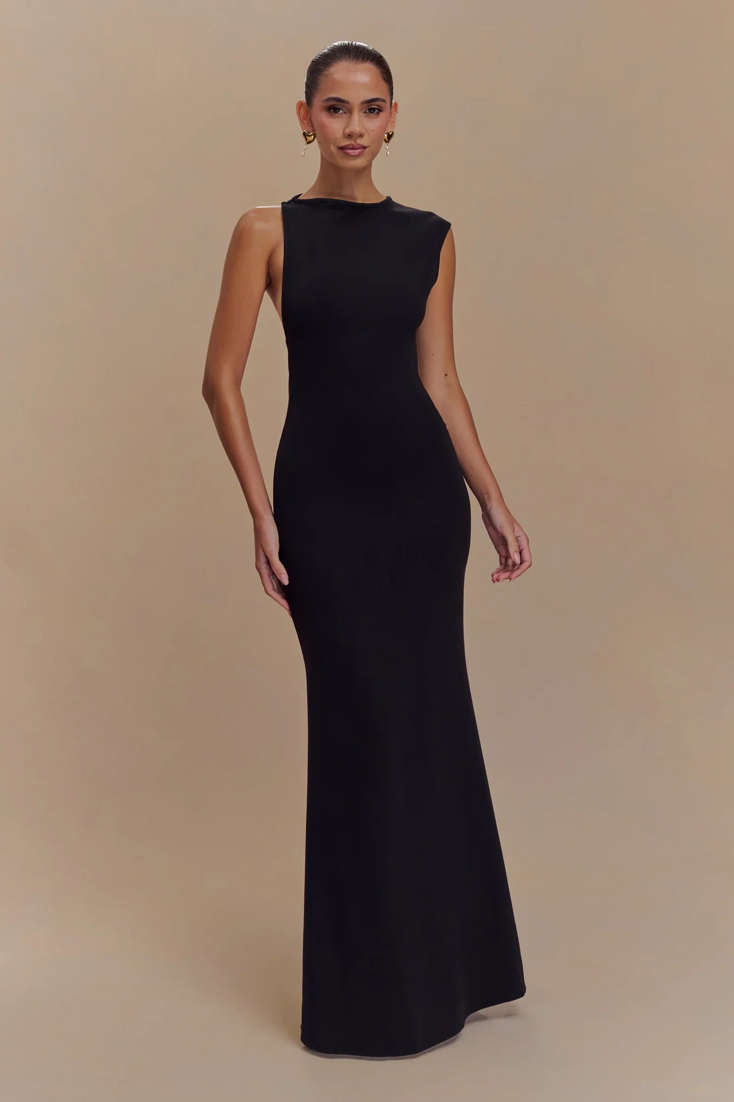 Scuba Jersey Cut Out Maxi Dress