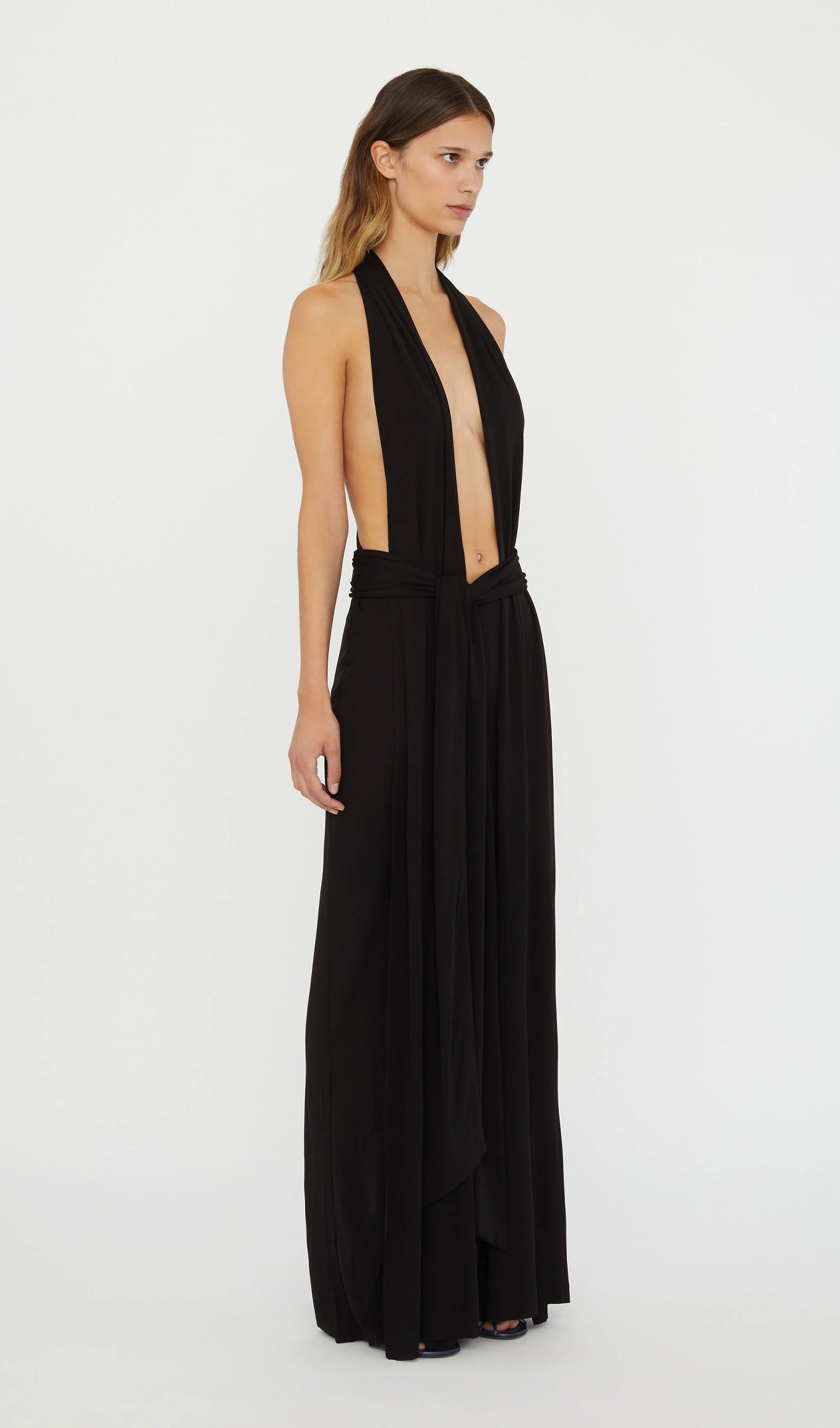 Halter Jersey Maxi Dress