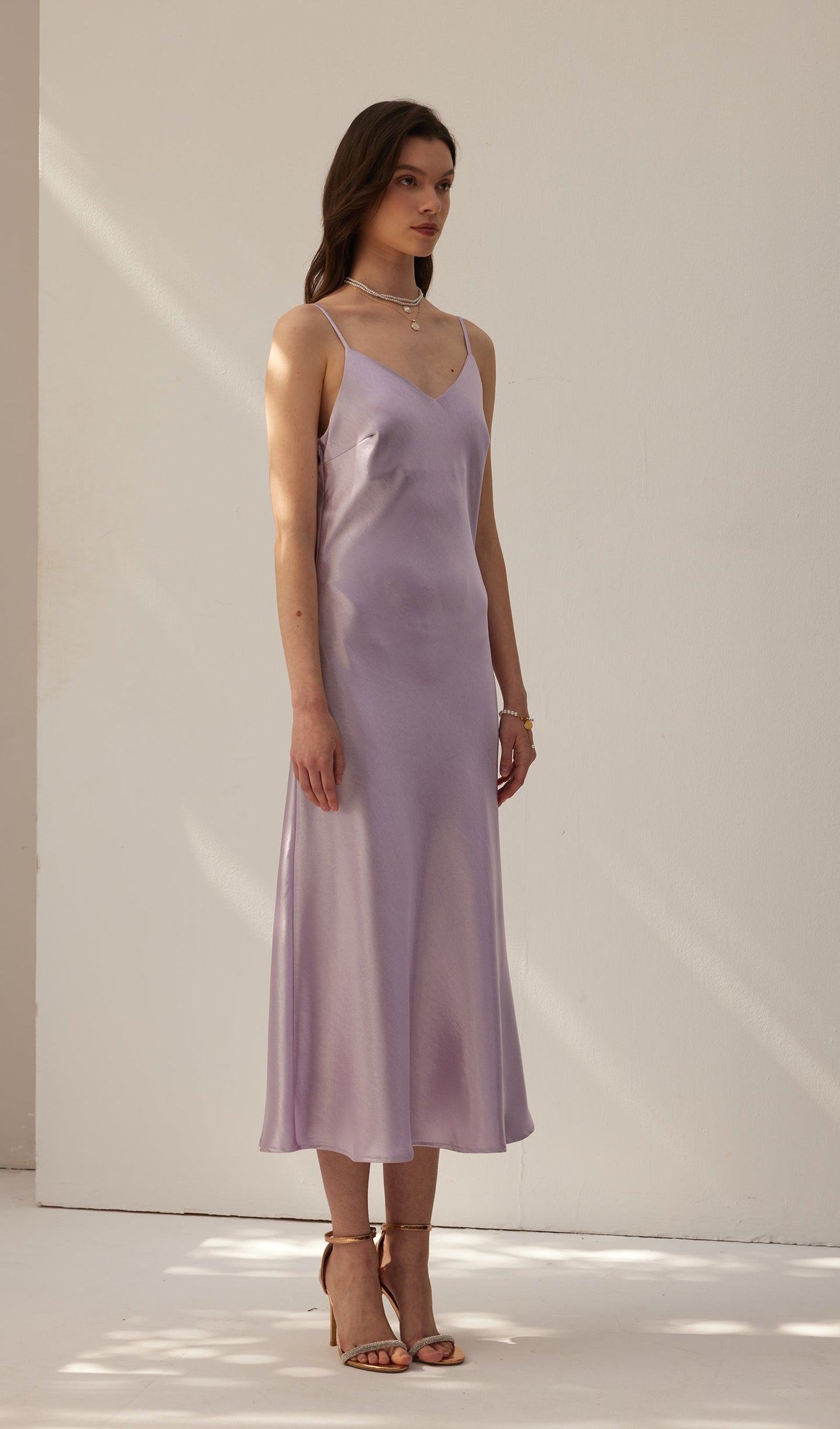 Satin Vest Midi Dress