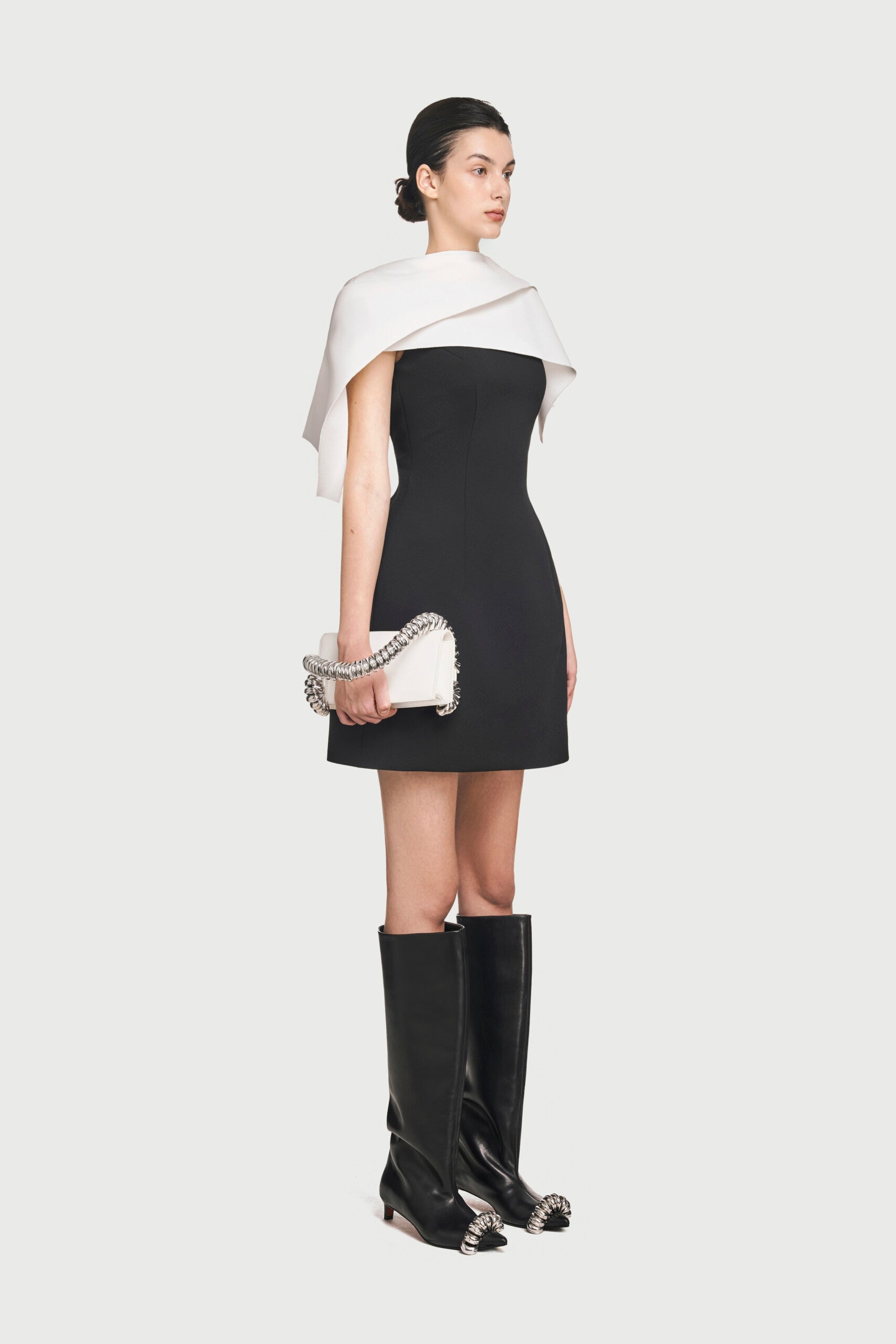 Cape-Style Sleeveless Dress