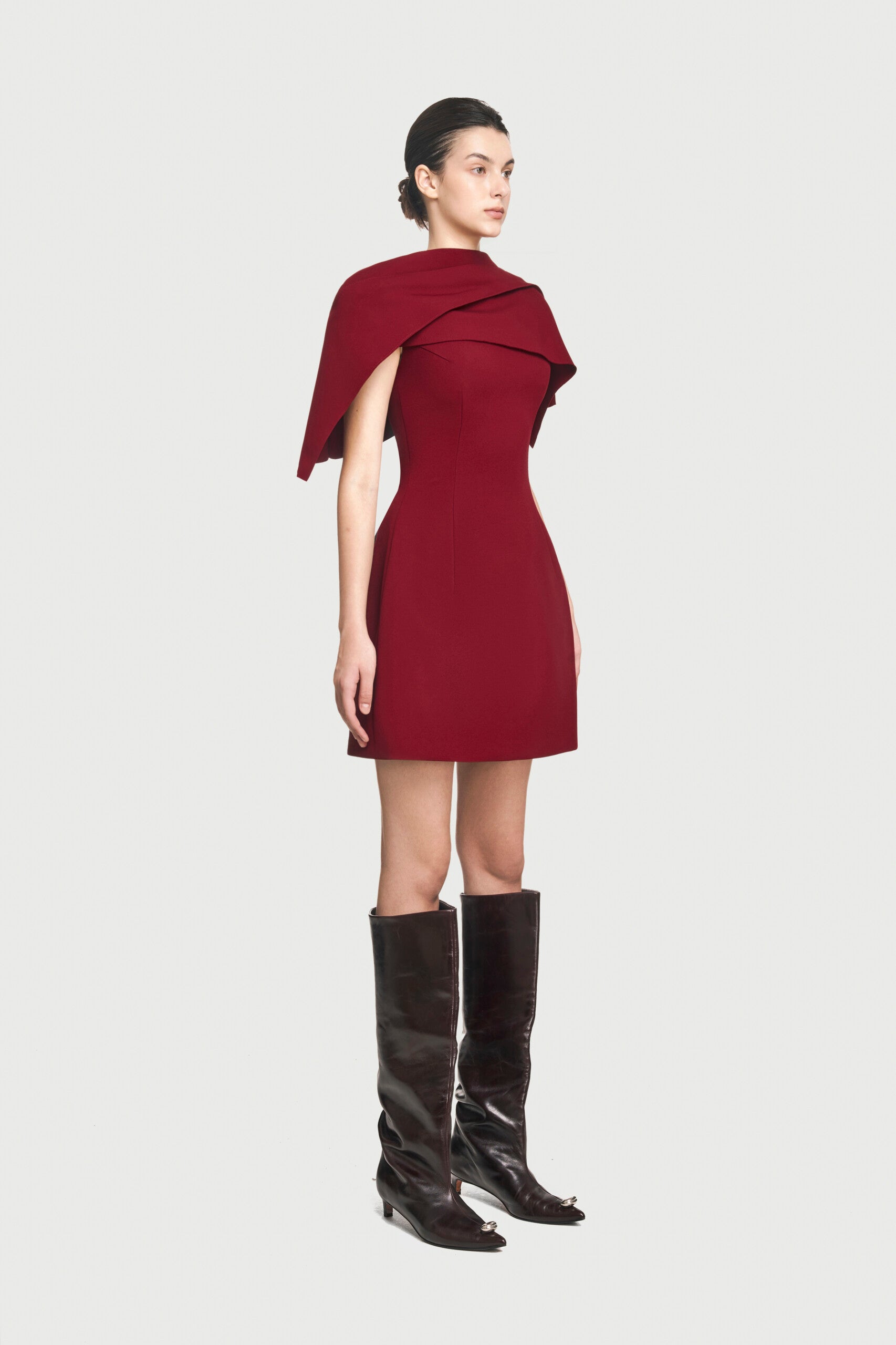Cape-Style Sleeveless Dress