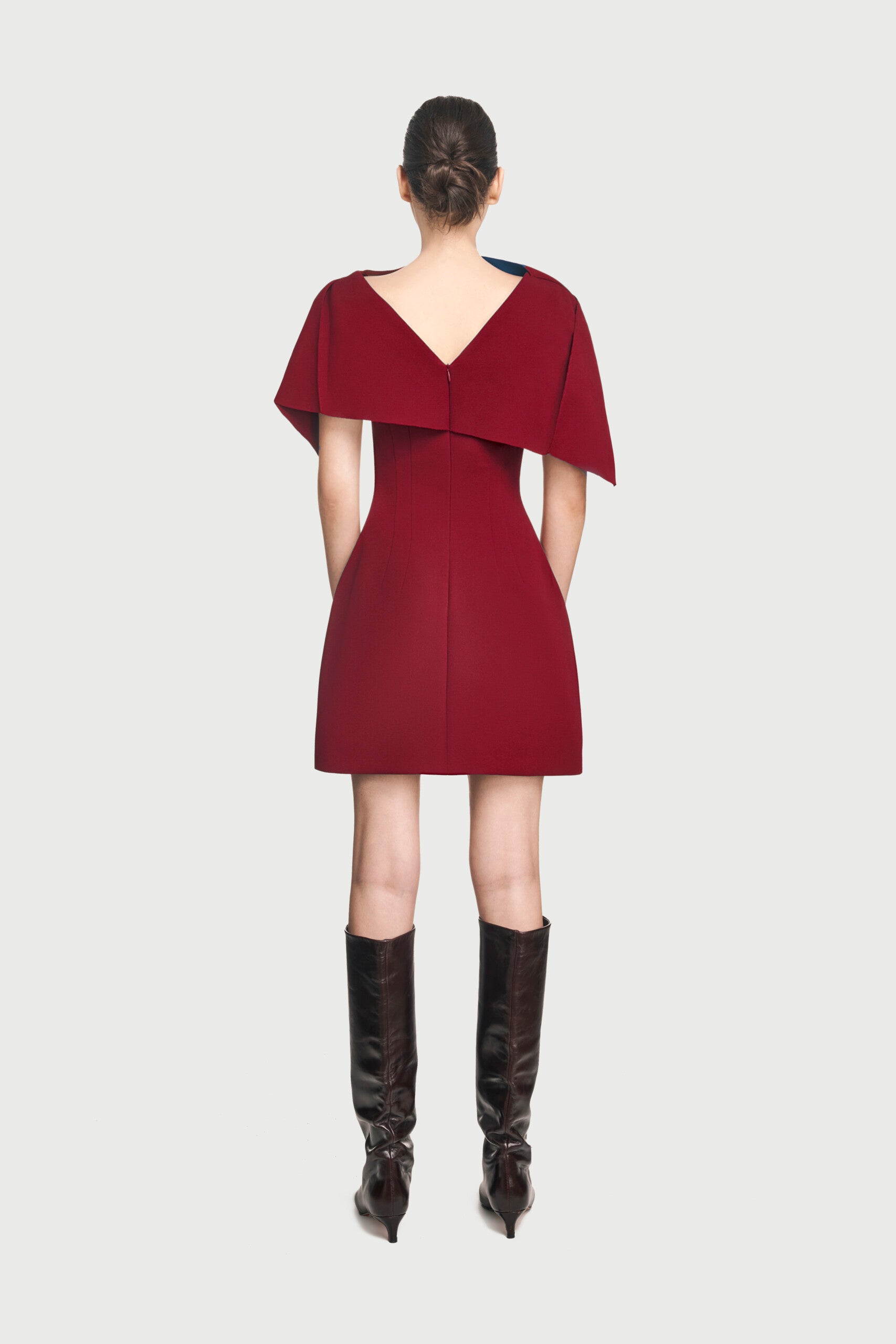 Cape-Style Sleeveless Dress