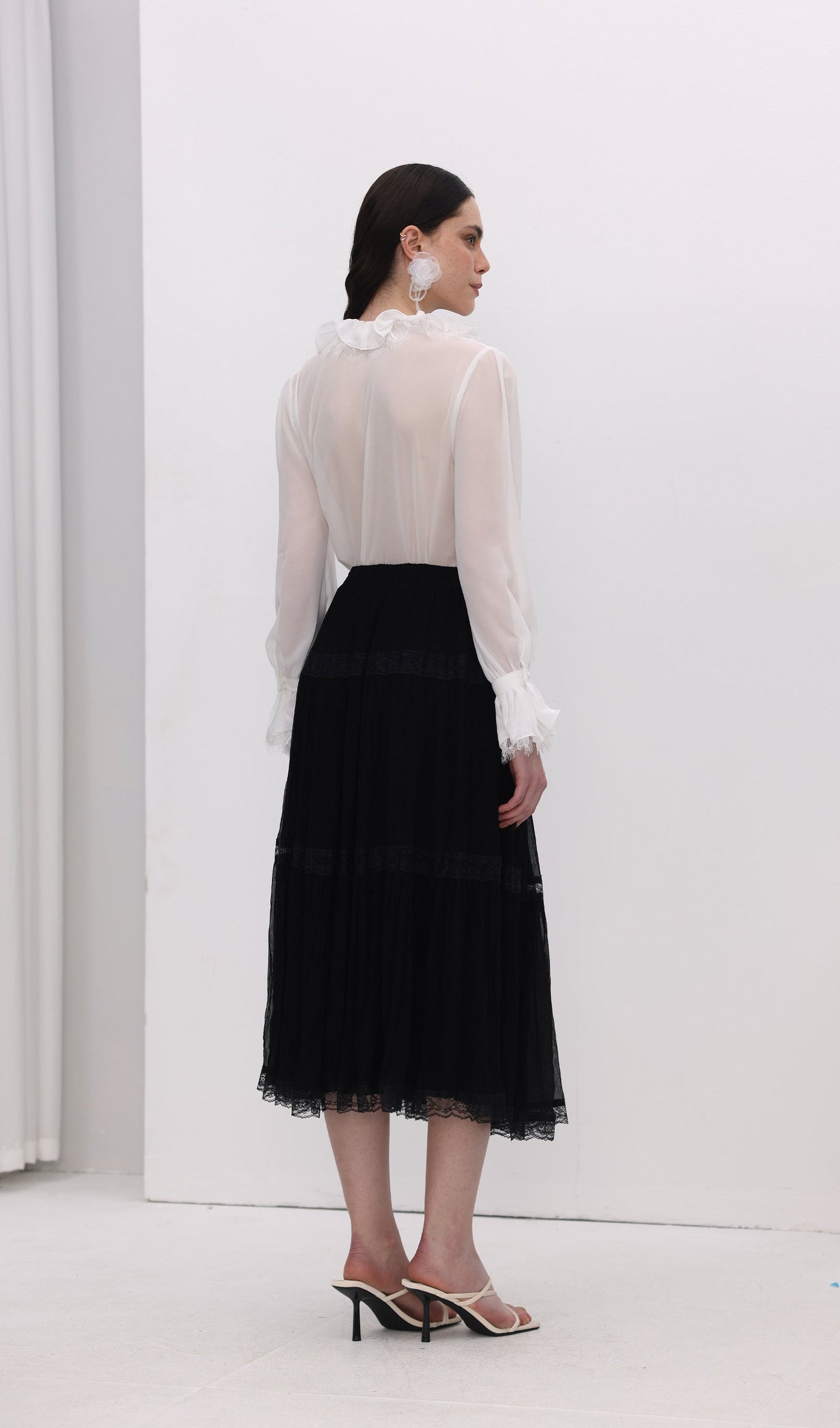 Frills Chiffon Ruffle Blouse Top