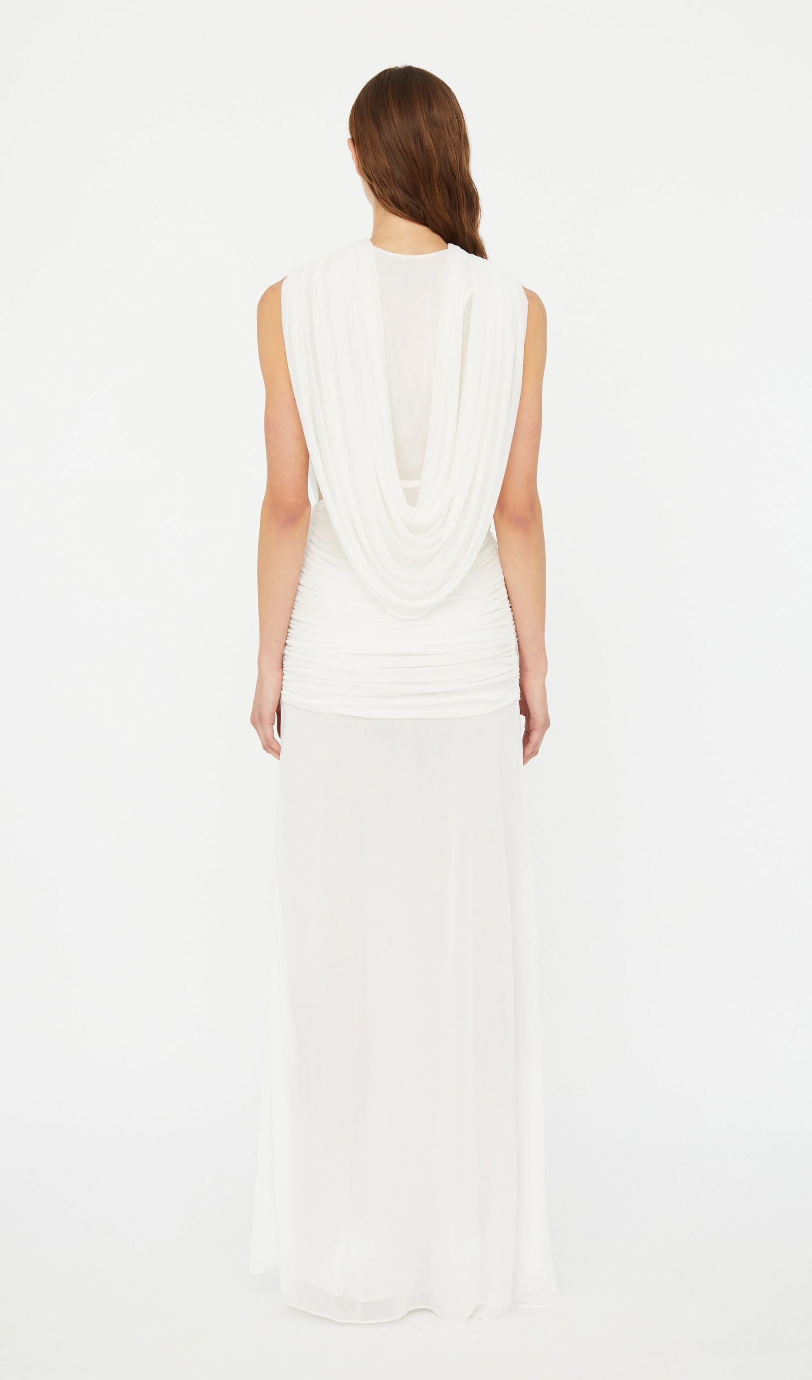 Ripple Drape Maxi Dress