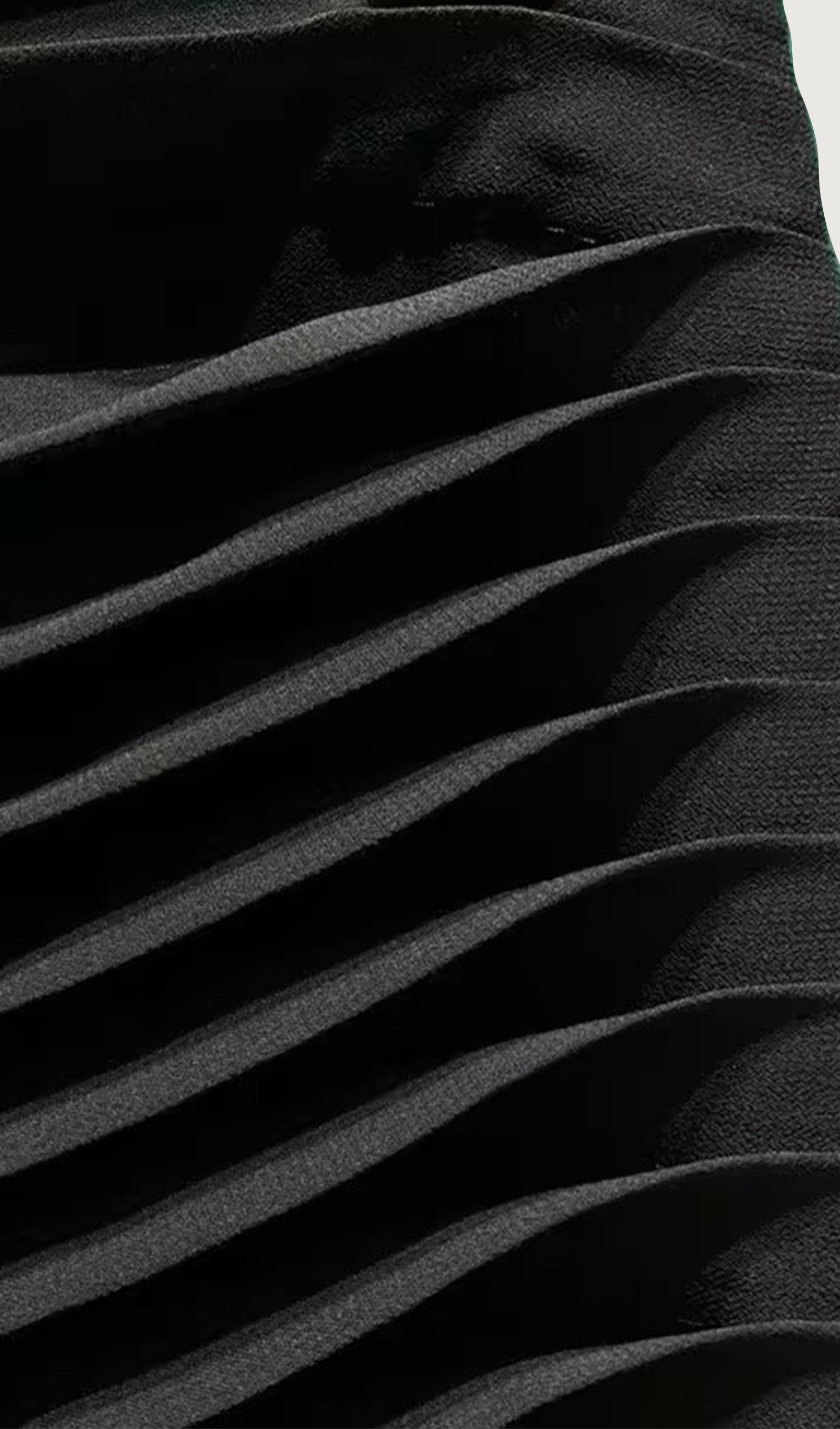 Ruffled Chiffon Maxi Skirt Black