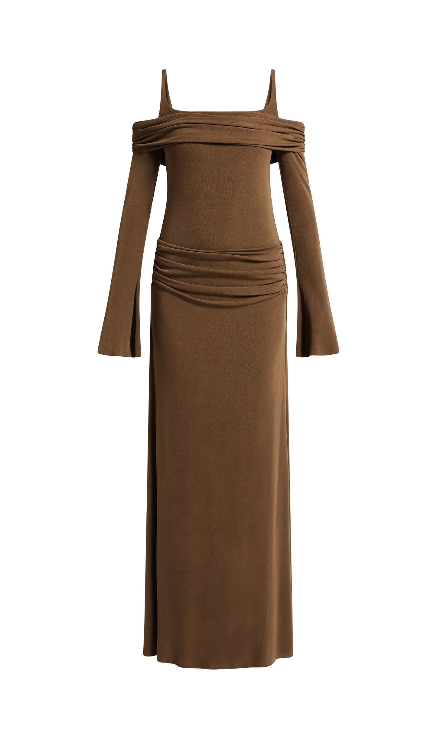 Off Shoulder Slip Maxi Dress