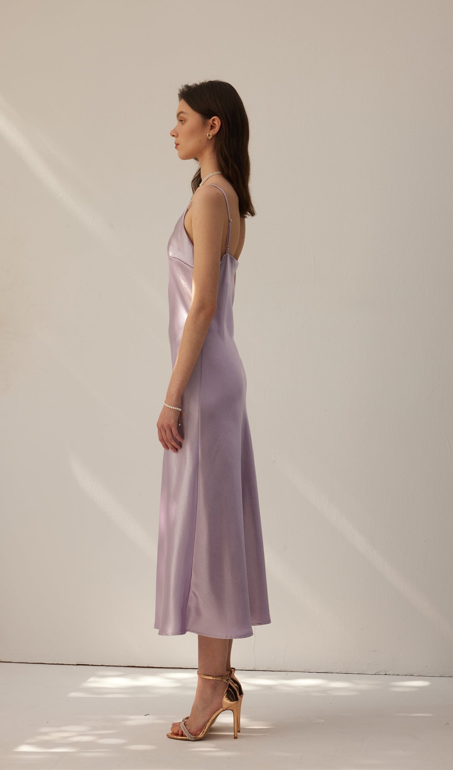 Satin Vest Midi Dress