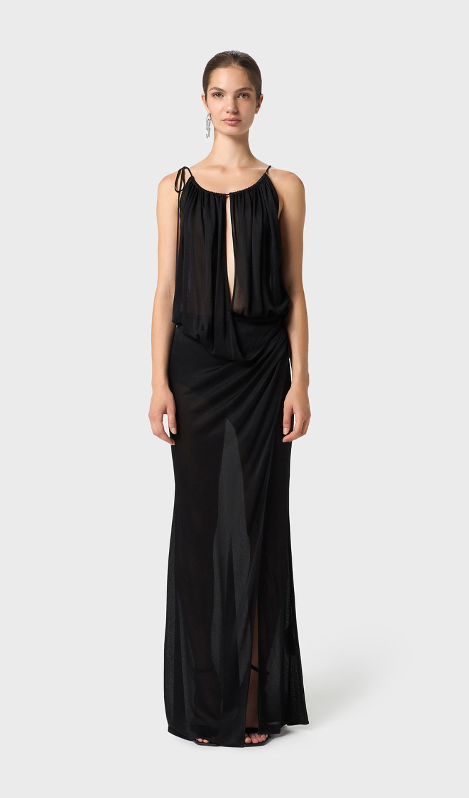 Drapes Split Maxi Dress