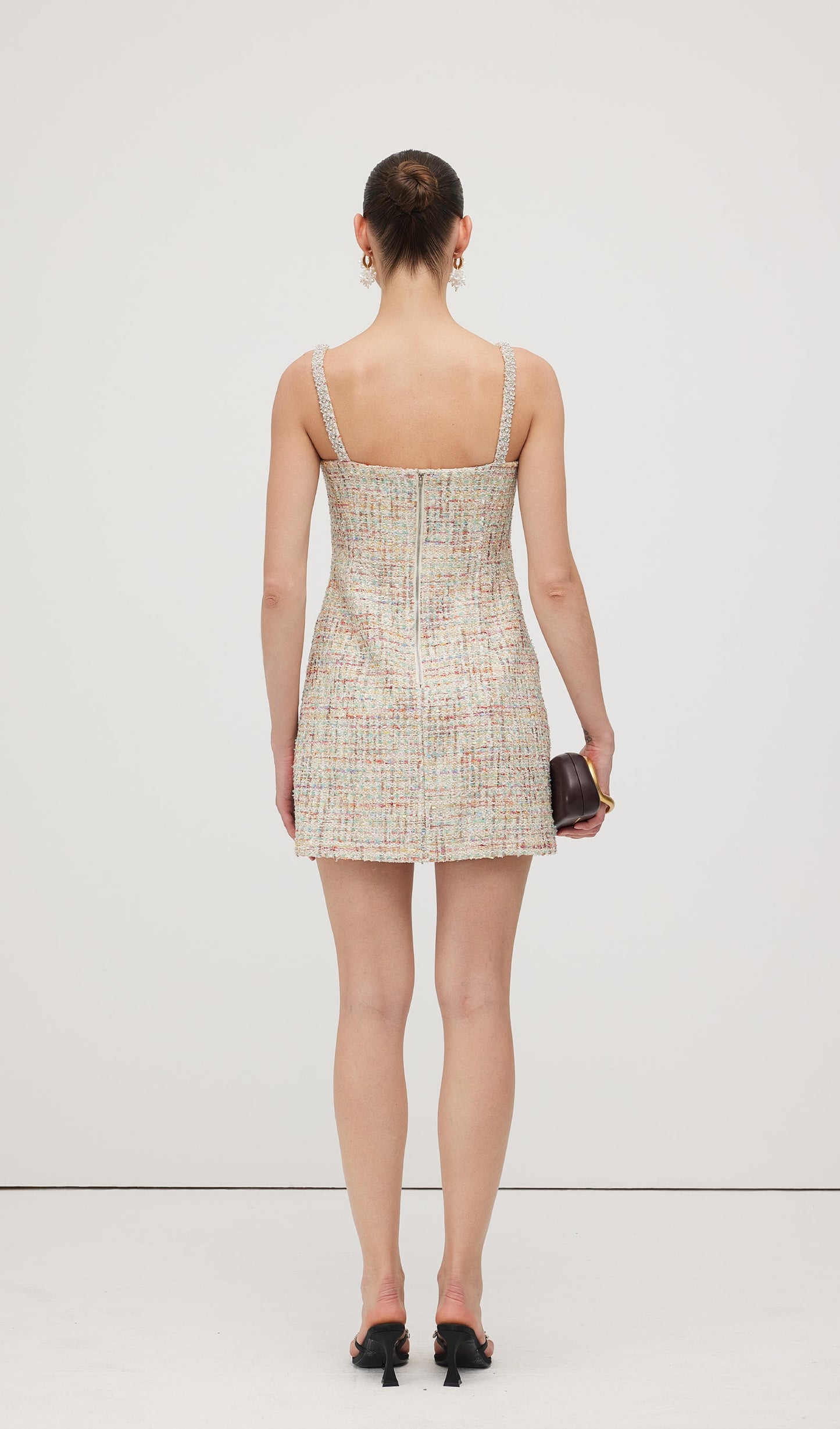 Embellished Boucle Mini Dress