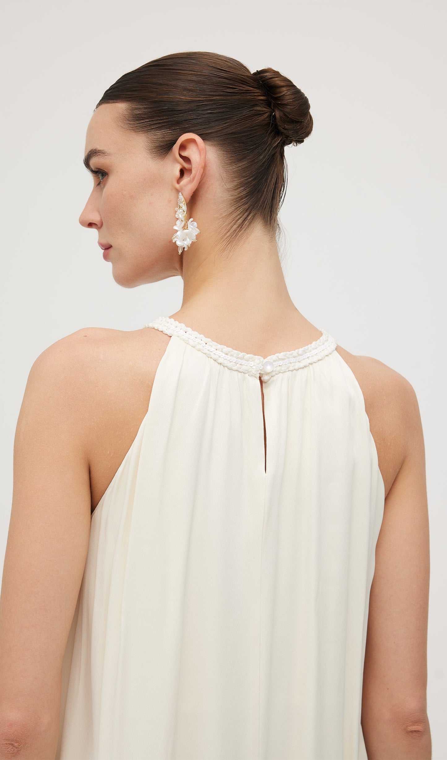 Round Neck Hollow Sleeveless Midi Dress