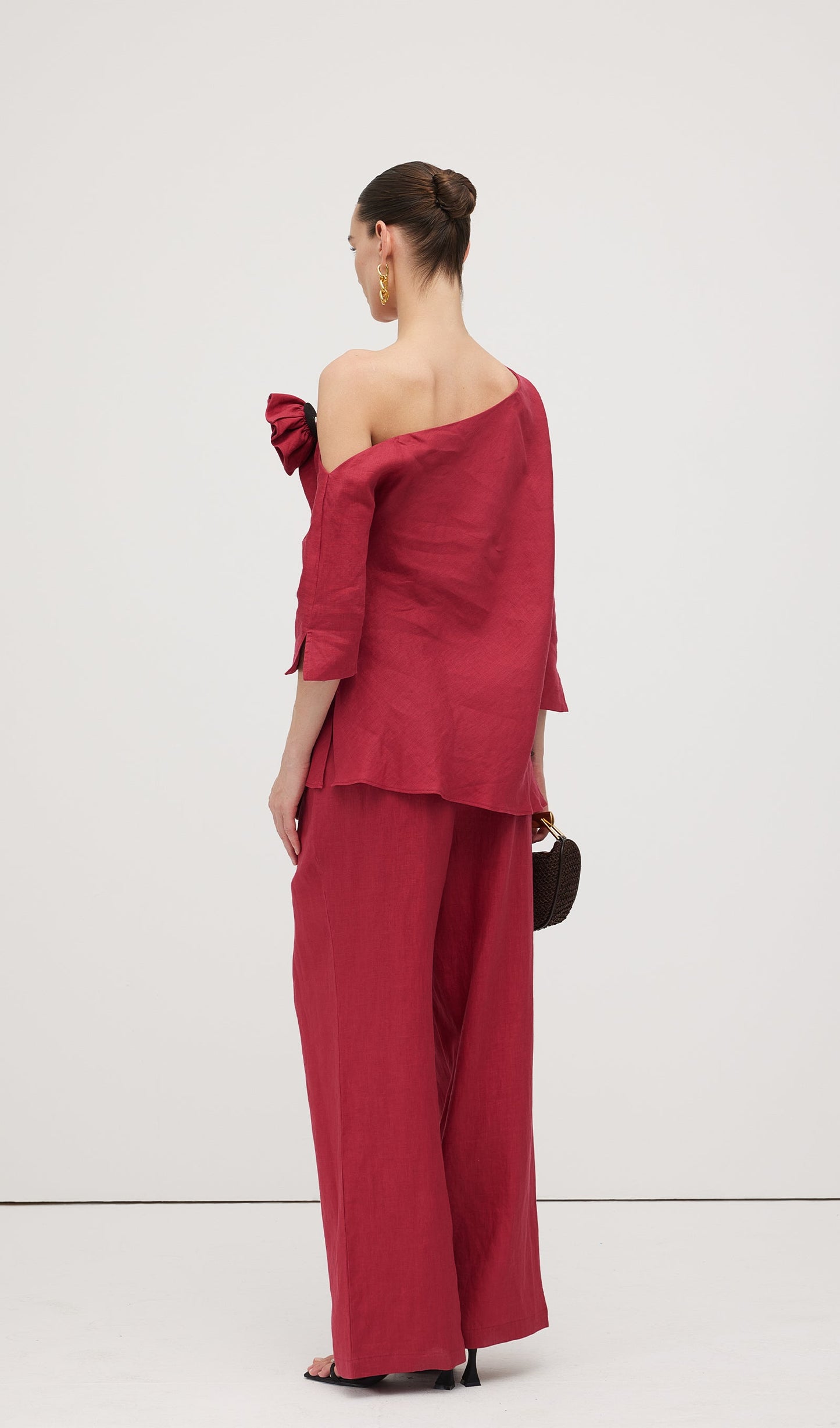 Linen Rose Trousers Suit