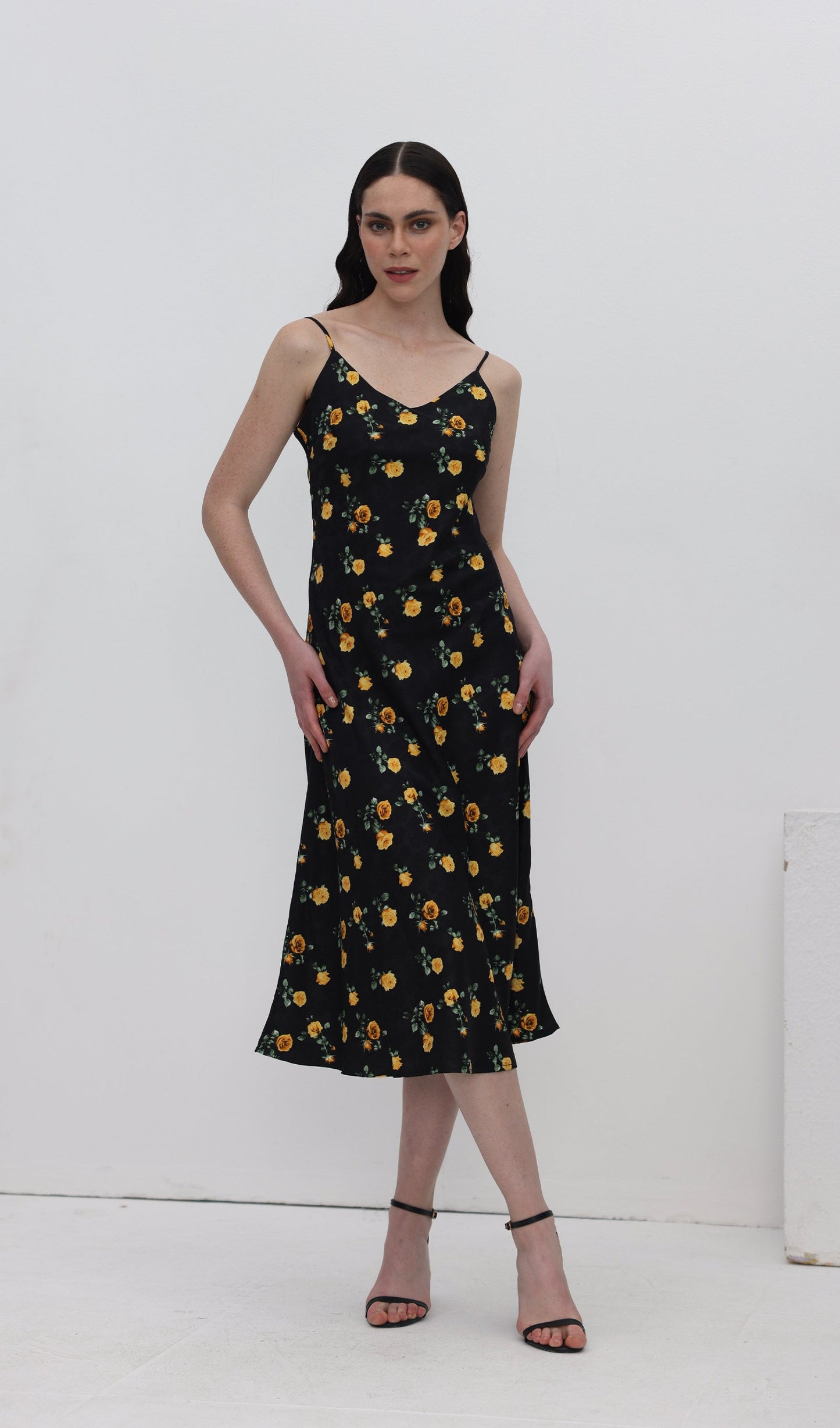 Flower Slip Midi Dress