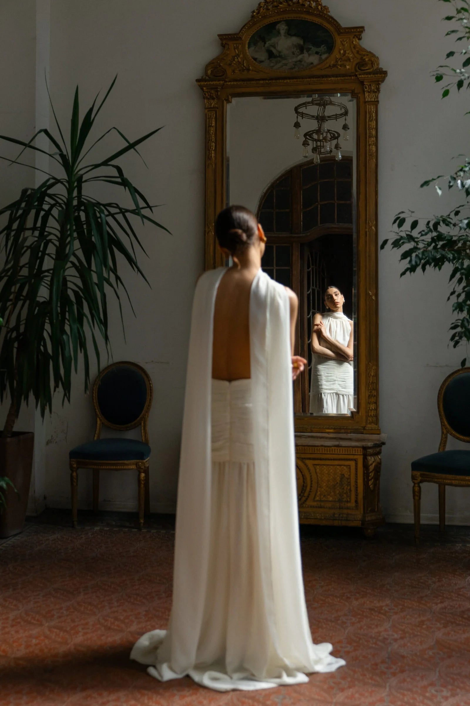 Scarf-Style Backless Maxi Dress