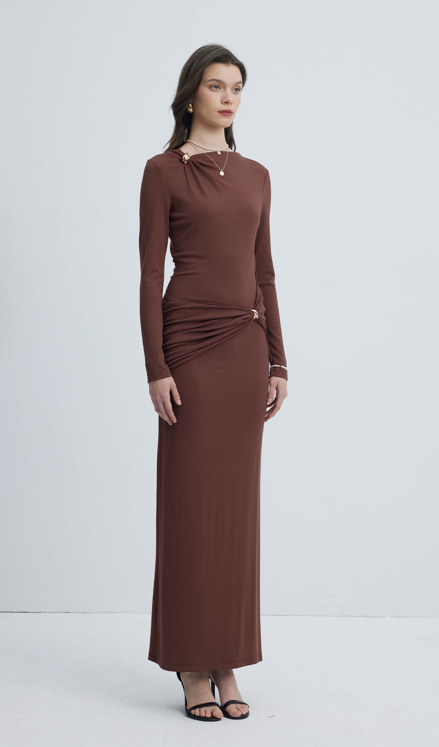 Jersey Seductive Fitted Maxi Dress