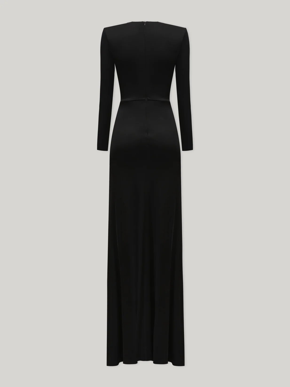 Deep V-Neck Long-Sleeve Waist Ruches Dress