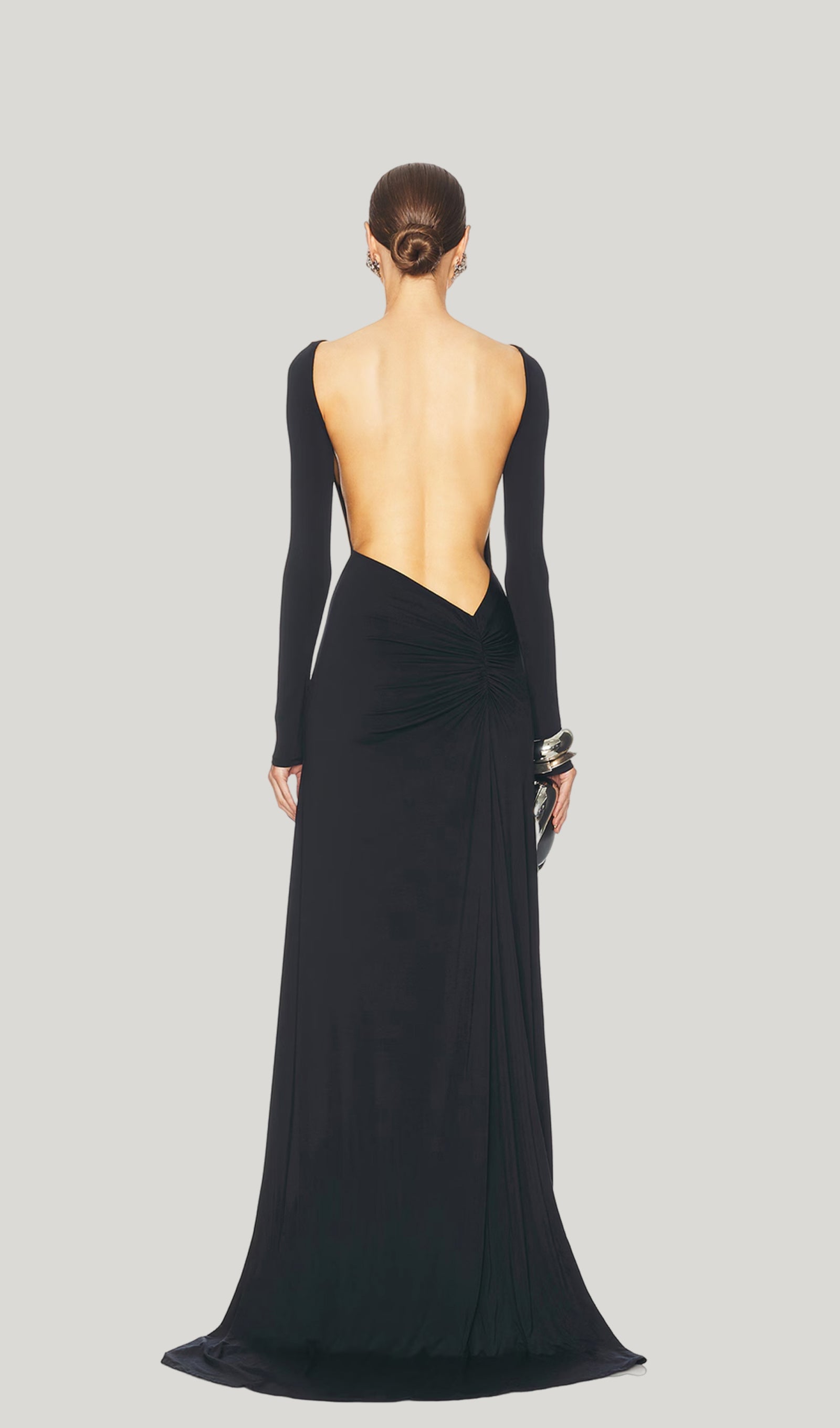 Jersey Open Back Maxi Dress