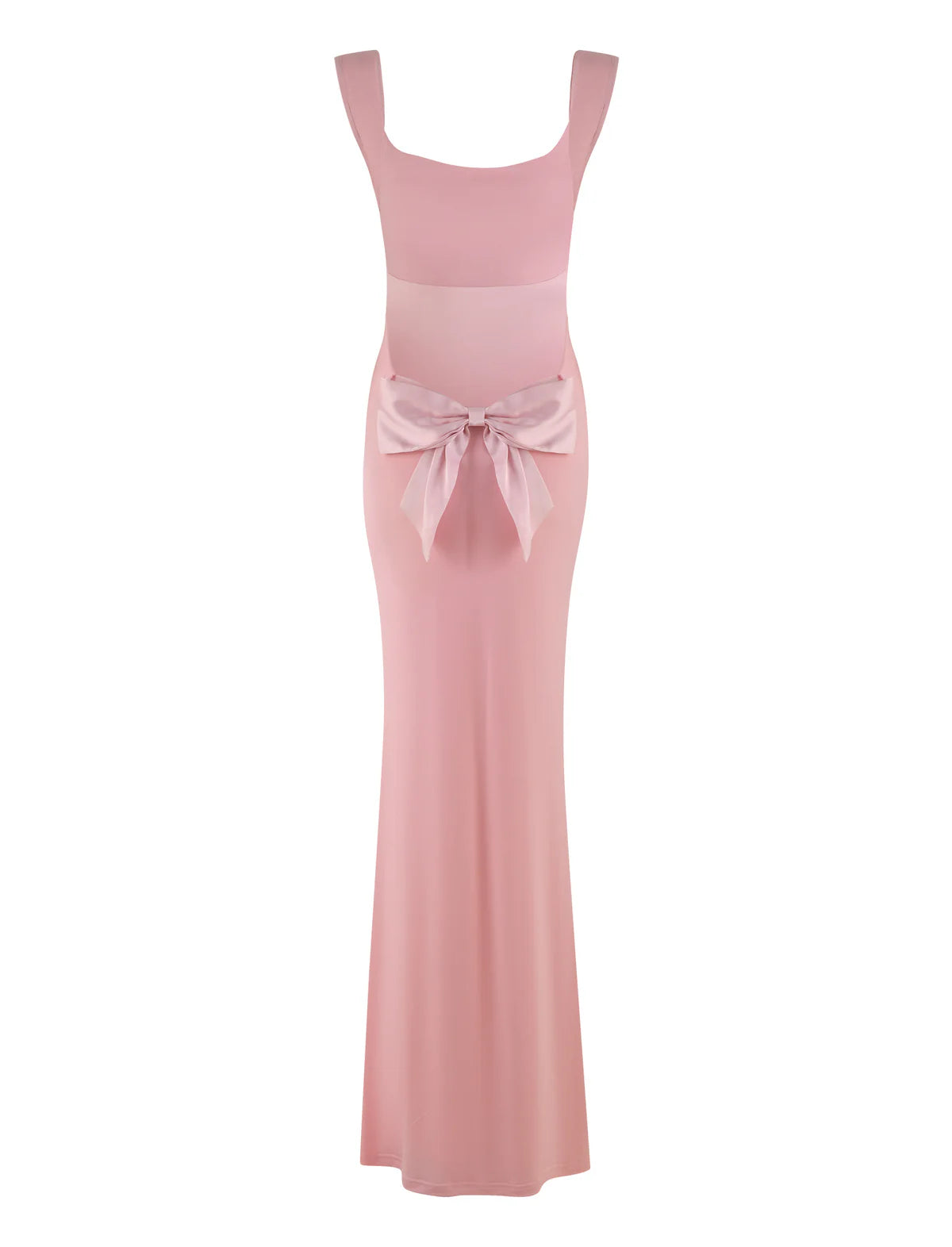 Spaghetti Strap Backless Bodycon with Bow Detail Dress