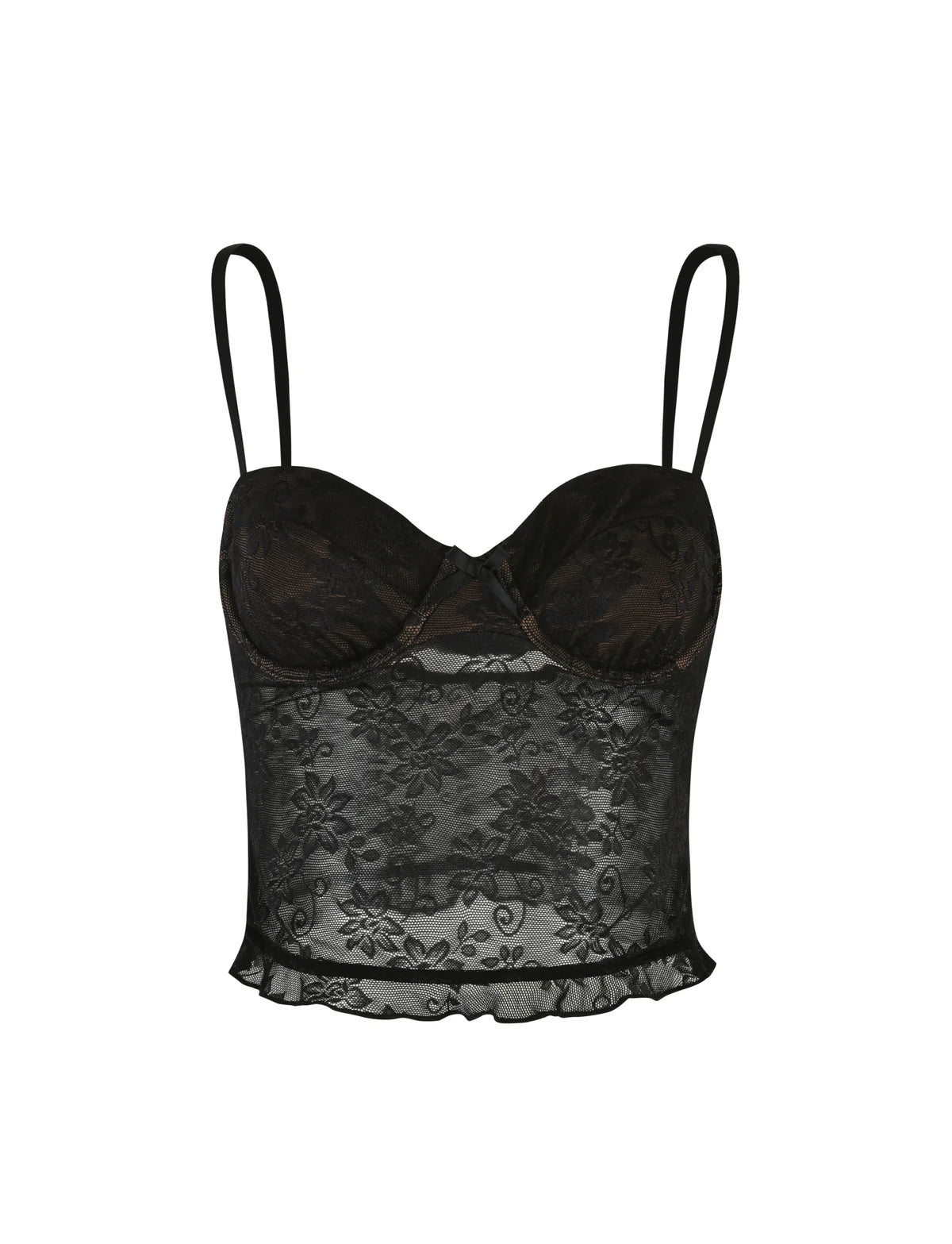 Spaghetti Strap Corset Lace Top and Skirt Set