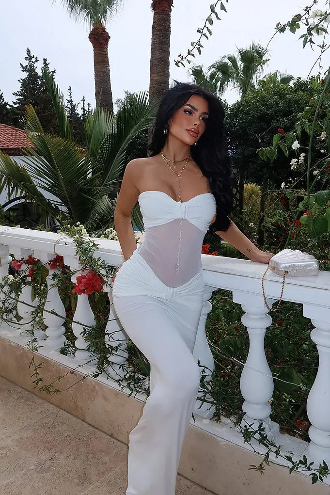 Strapless Twist-Front Bodycon Dress