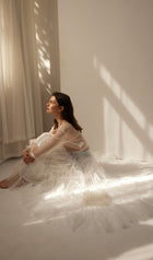 Lace Pleated Panel Skirt