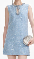 Sequin Boucle Mini Dress