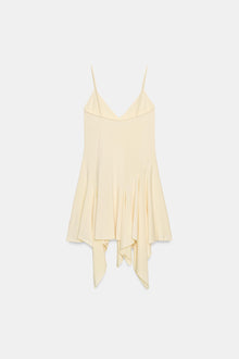 Spaghetti Strap V-Neck Asymmetric-Hem Mini Dress
