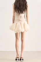 Sleeveless Cutout Mini Dress with 3D Floral Appliqué