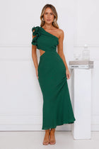 One Shoulder Maxi Dress Yellow