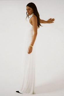 High-Neck Tank-Style Scarf-Detail Bodycon Dress