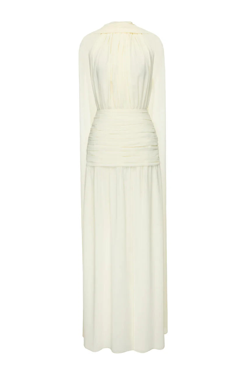 Scarf-Style Backless Maxi Dress