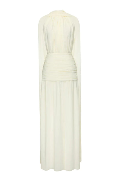 Scarf-Style Backless Maxi Dress