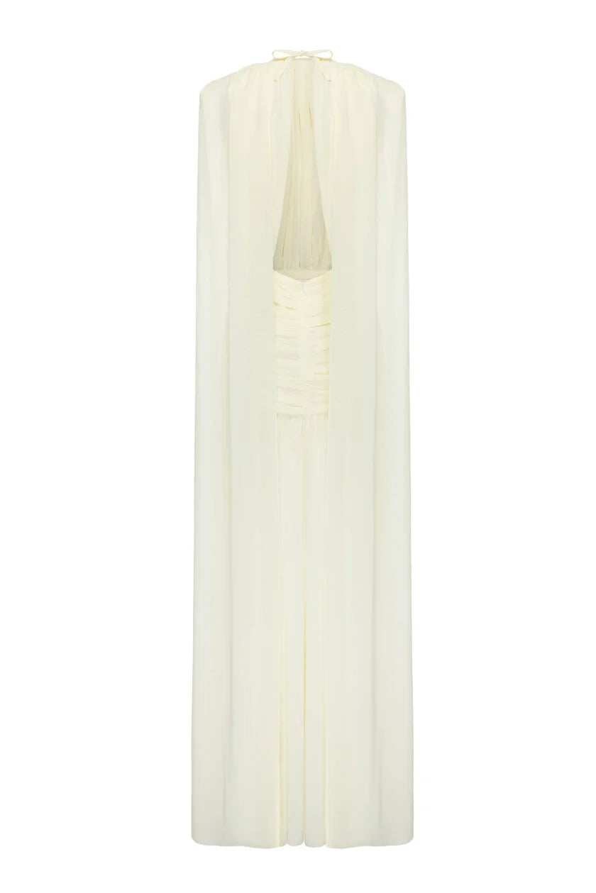 Scarf-Style Backless Maxi Dress