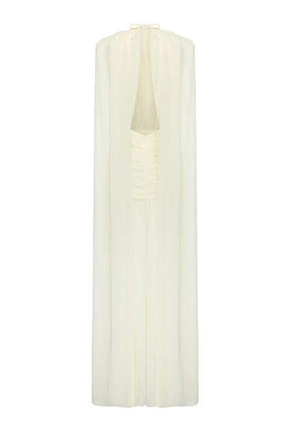Scarf-Style Backless Maxi Dress