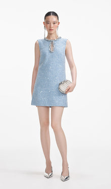 Sequin Boucle Mini Dress