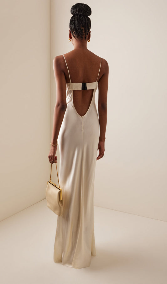 Satin Bustier Maxi Dress