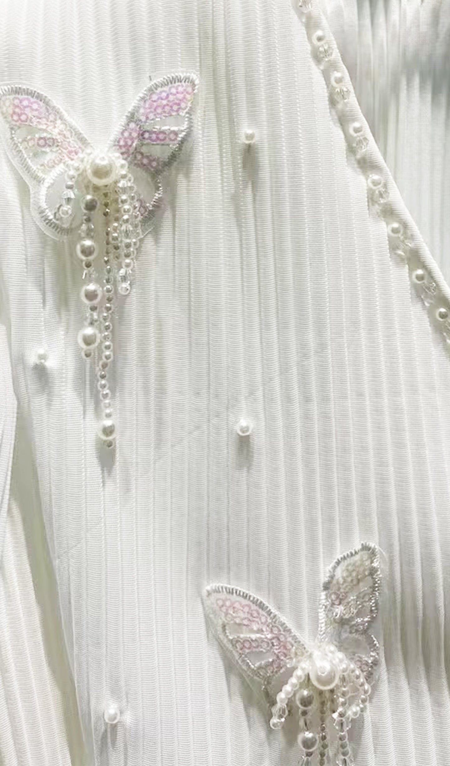Butterfly Embellished Ruffled Top