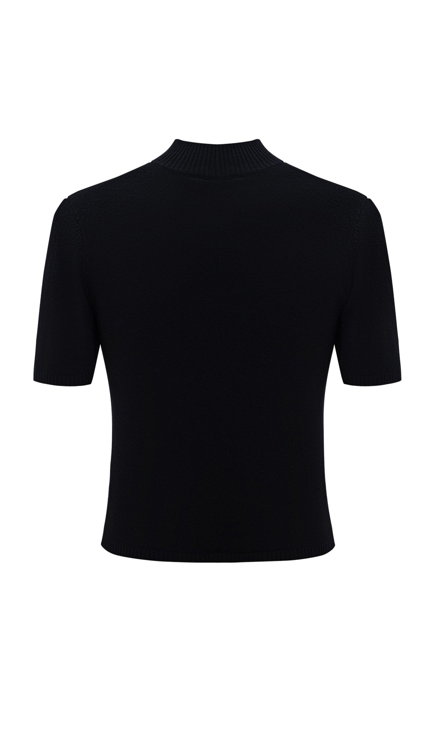 Knitted Top With High Collar