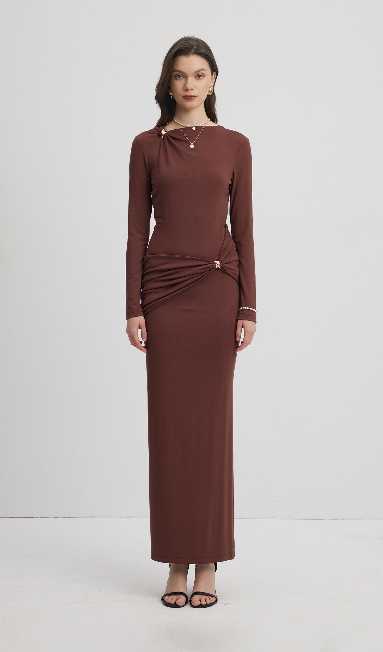 Jersey Seductive Fitted Maxi Dress
