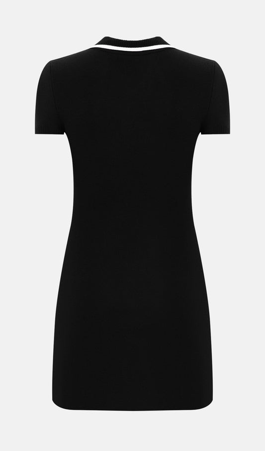 Knitted With Contrast Edge Mini Dress